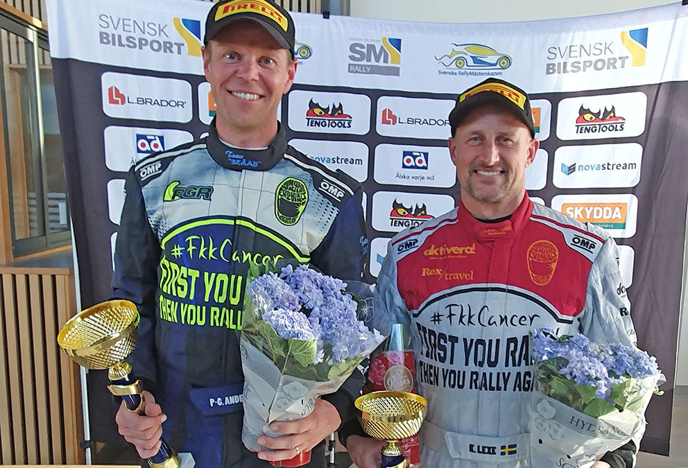 PG och Kalle totalsegrade i premiärtävlingen Rally-SM Grussprint